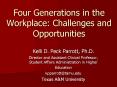 Four Generations in the Workplace: Challenges and Opportunities PowerPoint PPT Presentation