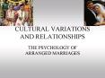 CULTURAL VARIATIONS AND RELATIONSHIPS PowerPoint PPT Presentation