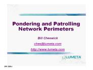 Pondering and Patrolling Network Perimeters