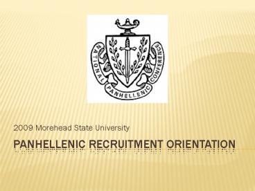 Panhellenic recruitment orientation