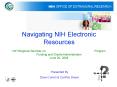 Navigating NIH Electronic Resources PowerPoint PPT Presentation