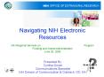 Navigating NIH Electronic Resources PowerPoint PPT Presentation