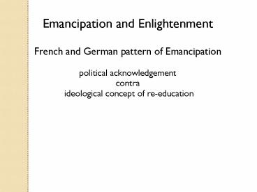 Haskalah Jewish Enlightenment