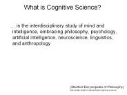 What is Cognitive Science?