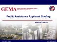 Public Assistance Applicant Briefing PowerPoint PPT Presentation