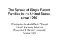 The Spread of Single Parent Families in the United States since 1960 PowerPoint PPT Presentation