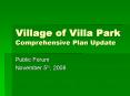 Village of Villa Park Comprehensive Plan Update PowerPoint PPT Presentation