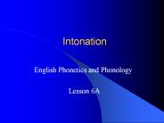 Intonation