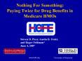 Nothing For Something: Paying Twice for Drug Benefits in Medicare HMOs PowerPoint PPT Presentation