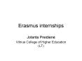 Erasmus internships PowerPoint PPT Presentation