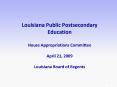 Louisiana Public Postsecondary PowerPoint PPT Presentation