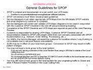 General Guidelines for SPOP