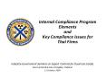 Internal Compliance Program Elements and Key Compliance Issues for Thai Firms PowerPoint PPT Presentation