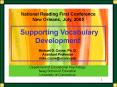 Supporting Vocabulary Development PowerPoint PPT Presentation