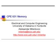 CPE 631 Memory
