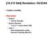 [15-213 S04] Recitation: 02/23/04