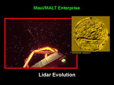 Lidar Evolution