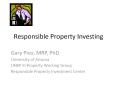 Responsible Property Investing PowerPoint PPT Presentation