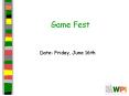 Game Fest PowerPoint PPT Presentation
