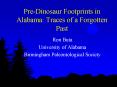 Pre-Dinosaur Footprints in Alabama: Traces of a Forgotten Past PowerPoint PPT Presentation