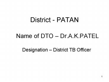 District PATAN