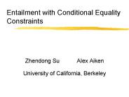 Entailment with Conditional Equality Constraints