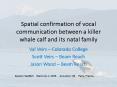 Spatial confirmation of vocal communication between a killer whale calf and its natal family PowerPoint PPT Presentation