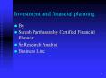 Investment and financial planning PowerPoint PPT Presentation