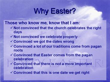 Why Easter