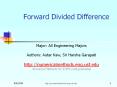 Forward%20Divided%20Difference PowerPoint PPT Presentation