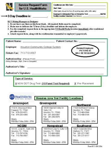 Service Request Form