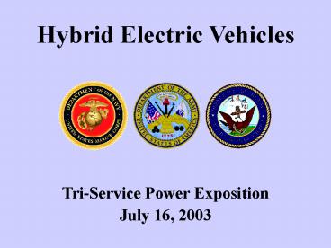 Hybrid Electric Vehicles