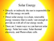 Solar Energy