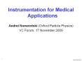 Instrumentation for Medical Applications PowerPoint PPT Presentation