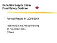 Canadian Supply Chain Food Safety Coalition PowerPoint PPT Presentation