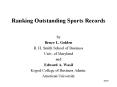 Ranking Outstanding Sports Records PowerPoint PPT Presentation