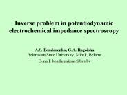 Inverse problem in potentiodynamic electrochemical impedance spectroscopy