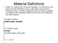 Material Definitions PowerPoint PPT Presentation