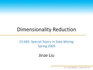 Dimensionality Reduction