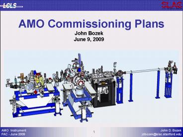 AMO Commissioning Plans