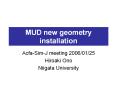 MUD new geometry installation PowerPoint PPT Presentation