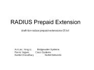 RADIUS Prepaid Extension