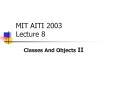 MIT AITI 2003 Lecture 8 PowerPoint PPT Presentation