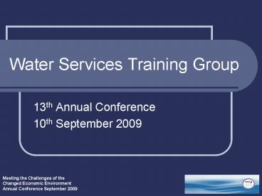 Water Services Training Group