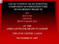 LOCAL CONTENT AS AN ESSENTIAL COMPONENT OF INFRASTRUCTURE DEVELOPMENT PROJECTS PowerPoint PPT Presentation