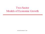 Two-Sector Models of Economic Growth