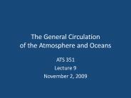 The General Circulation of the Atmosphere and Oceans