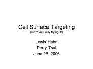 Cell Surface Targeting (we