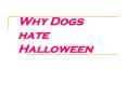 Why Dogs hate Halloween PowerPoint PPT Presentation