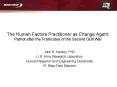 The Human Factors Practitioner as Change Agent: Patriot after the Fratricides of the Second Gulf War PowerPoint PPT Presentation